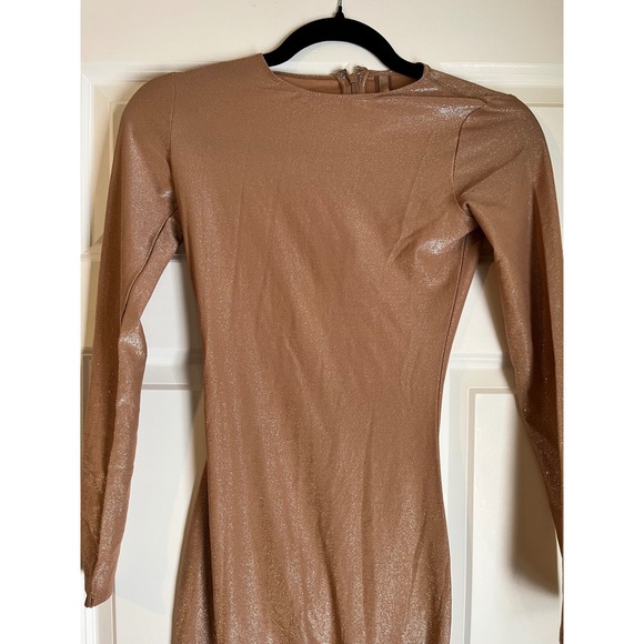 SKIMS Shimmer Catsuit Long Sleeve Bodysuit Jumpsuit Small S - Picture 6 of 9